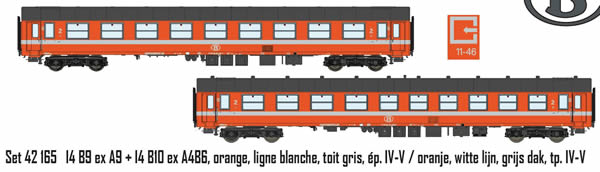 LS Models 42165 - 2pc Passenger Coach Set B9 ex-A9 + B10 ex-A4B6